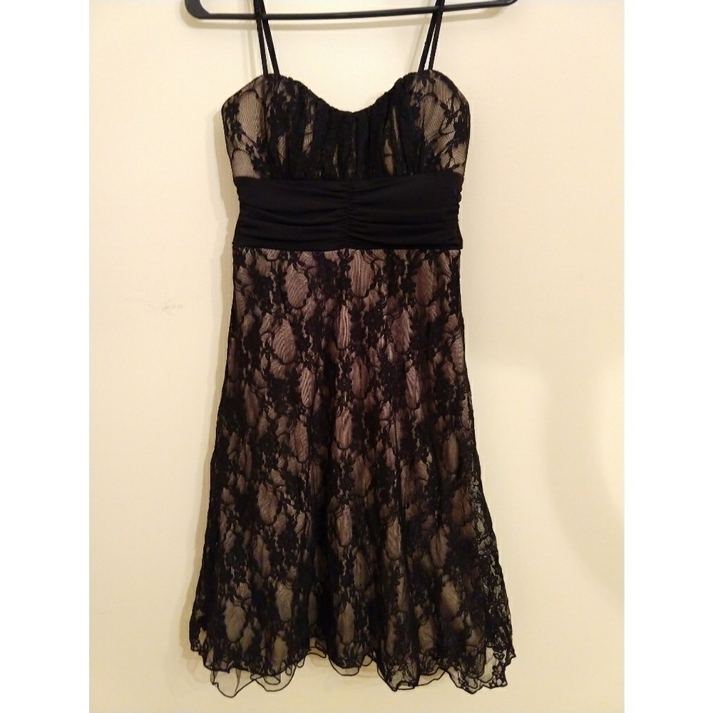 Black and tan formal dress